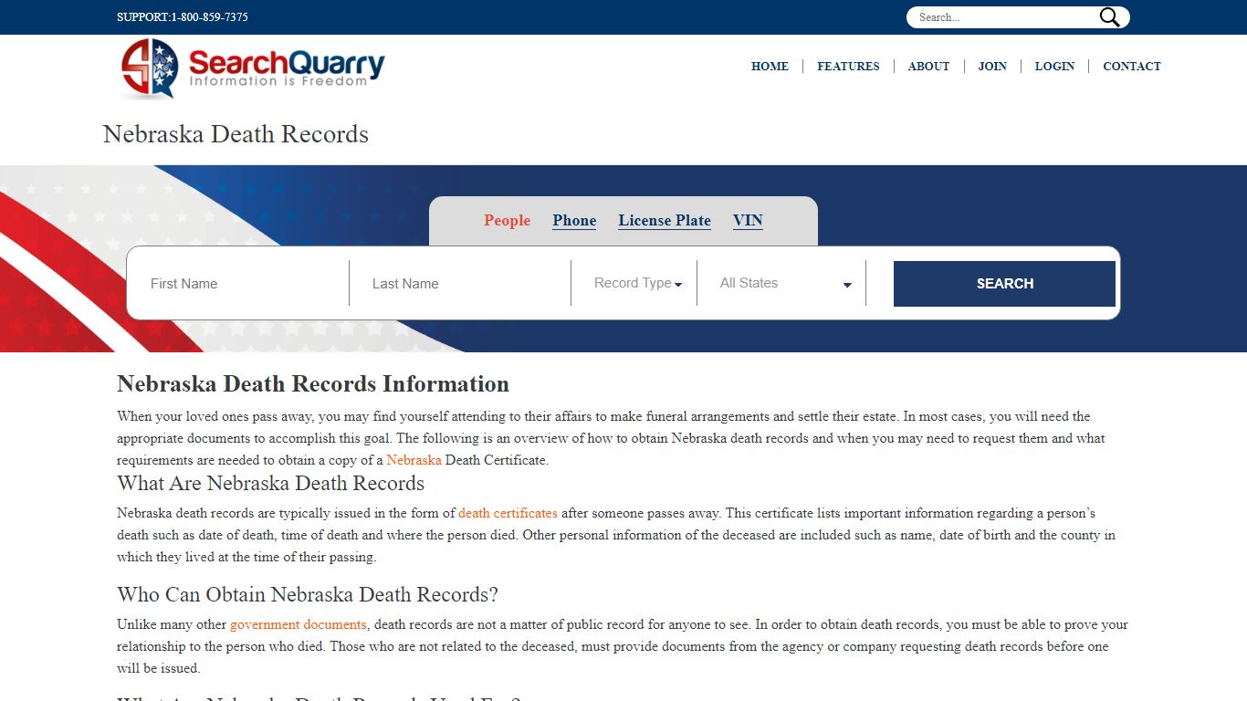 Free Nebraska Death Records | Enter a Name to View Death ...